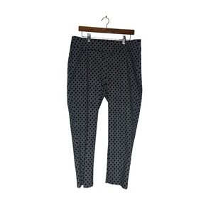 Premise Woman Diamond Print Career Pants Stretch‎ Plus Size 1X